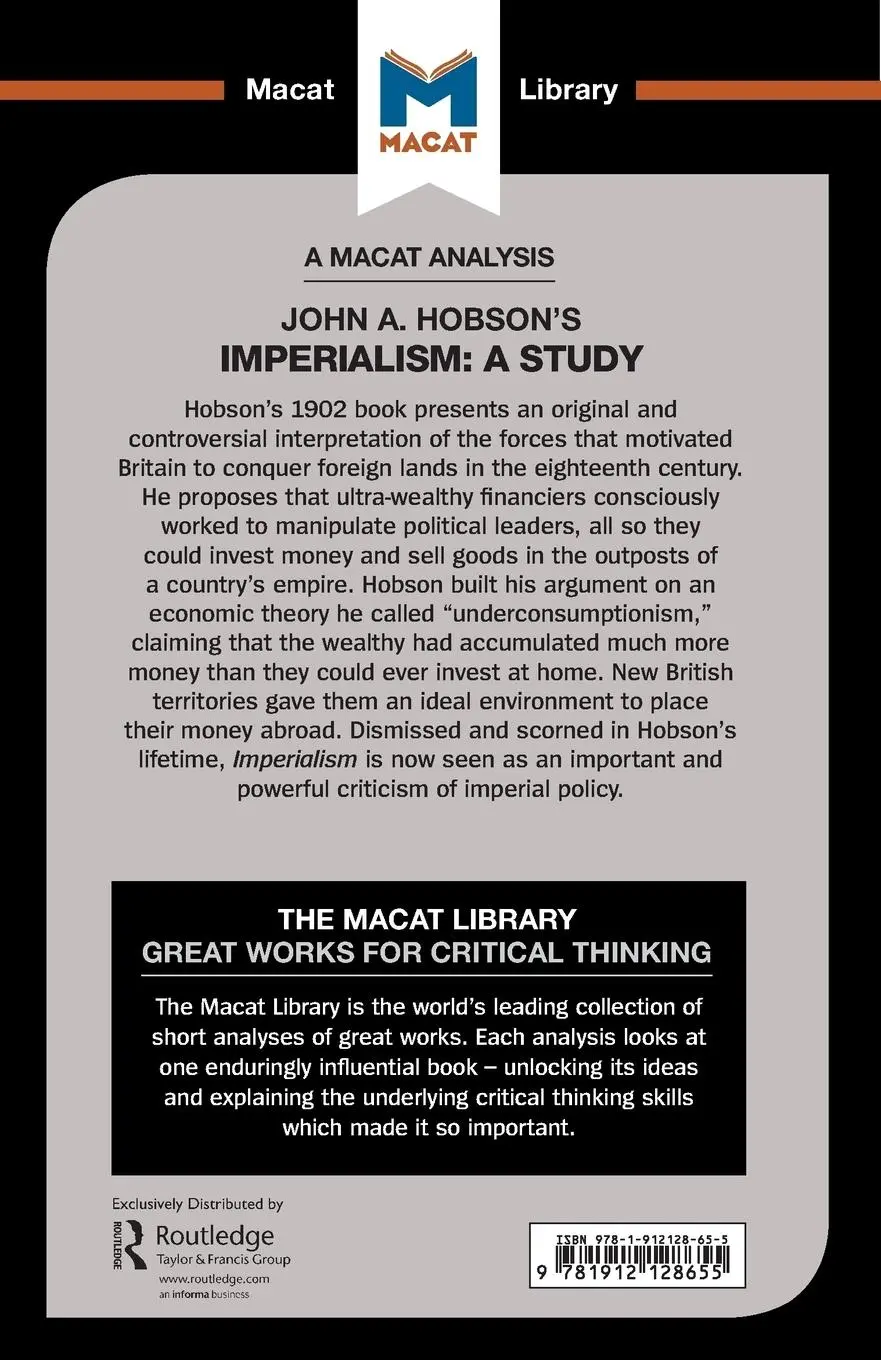 Rückseite: 9781912128655 | An Analysis of John A. Hobson's Imperialism | A Study | Riley Quinn