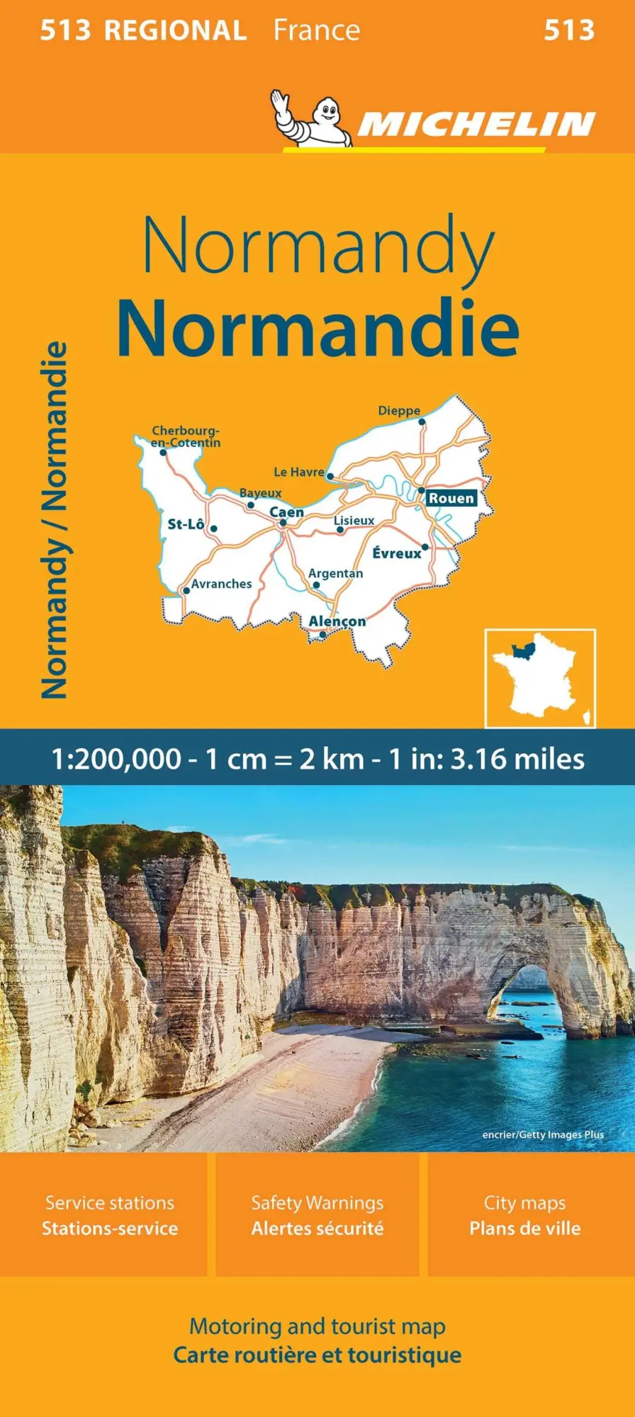 Cover: 9782067258655 | Normandy - Michelin Regional Map 513 | Michelin | (Land-)Karte | 2023