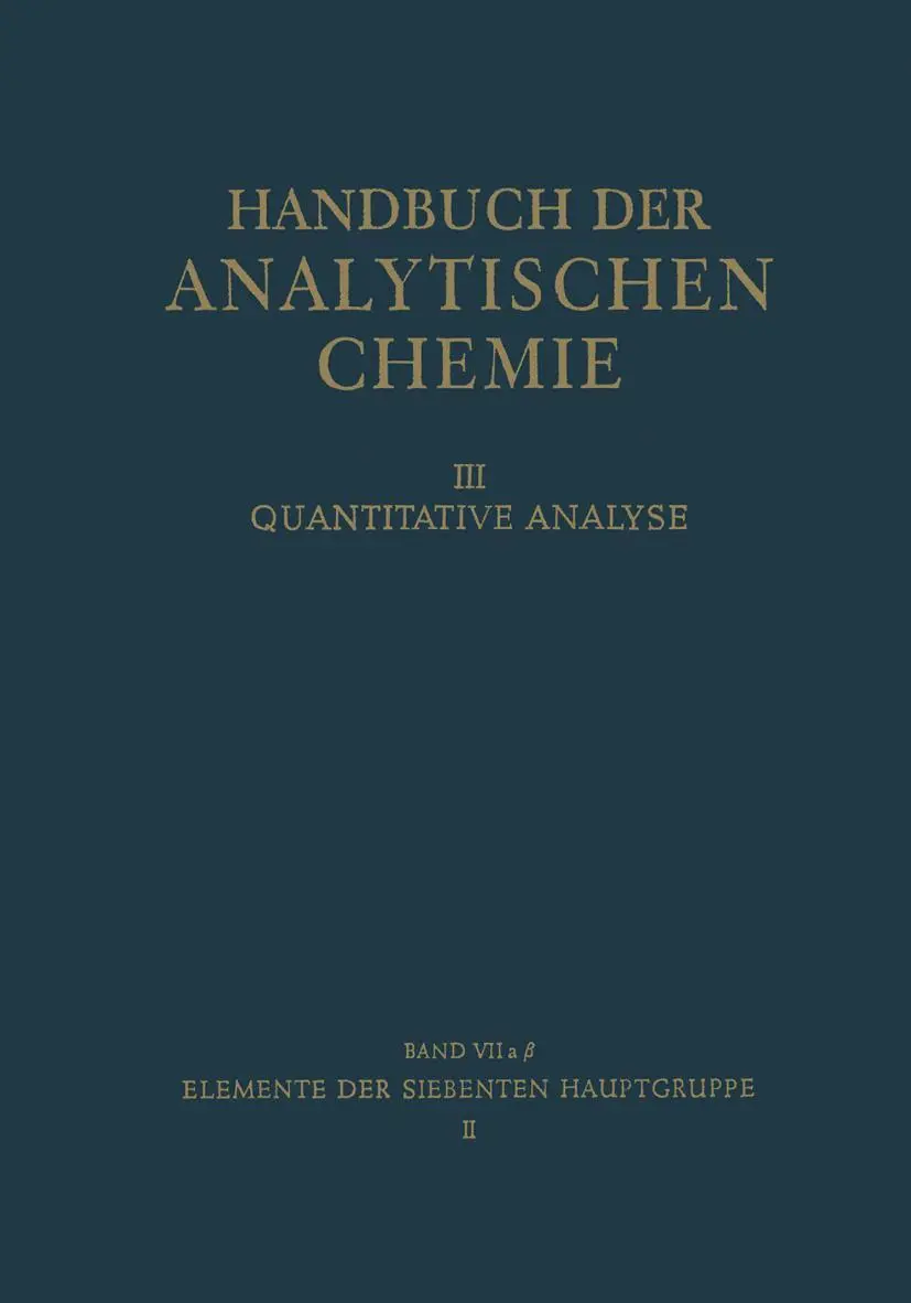 Cover: 9783662218655 | Elemente der Siebenten Hauptgruppe II | Chlor · Brom · Jod | Gübeli