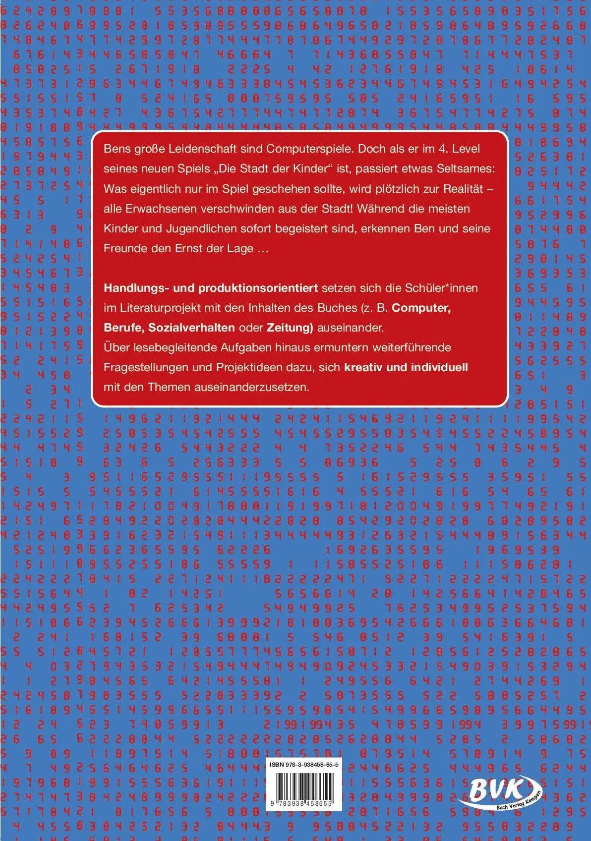 Rückseite: 9783938458655 | Literaturprojekt zu Level 4 - die Stadt der Kinder | 5. - 7. Klasse