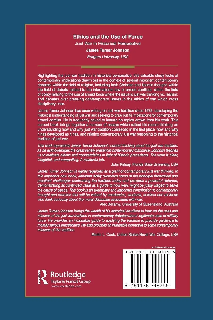 Rückseite: 9781138248755 | Ethics and the Use of Force | Just War in Historical Perspective