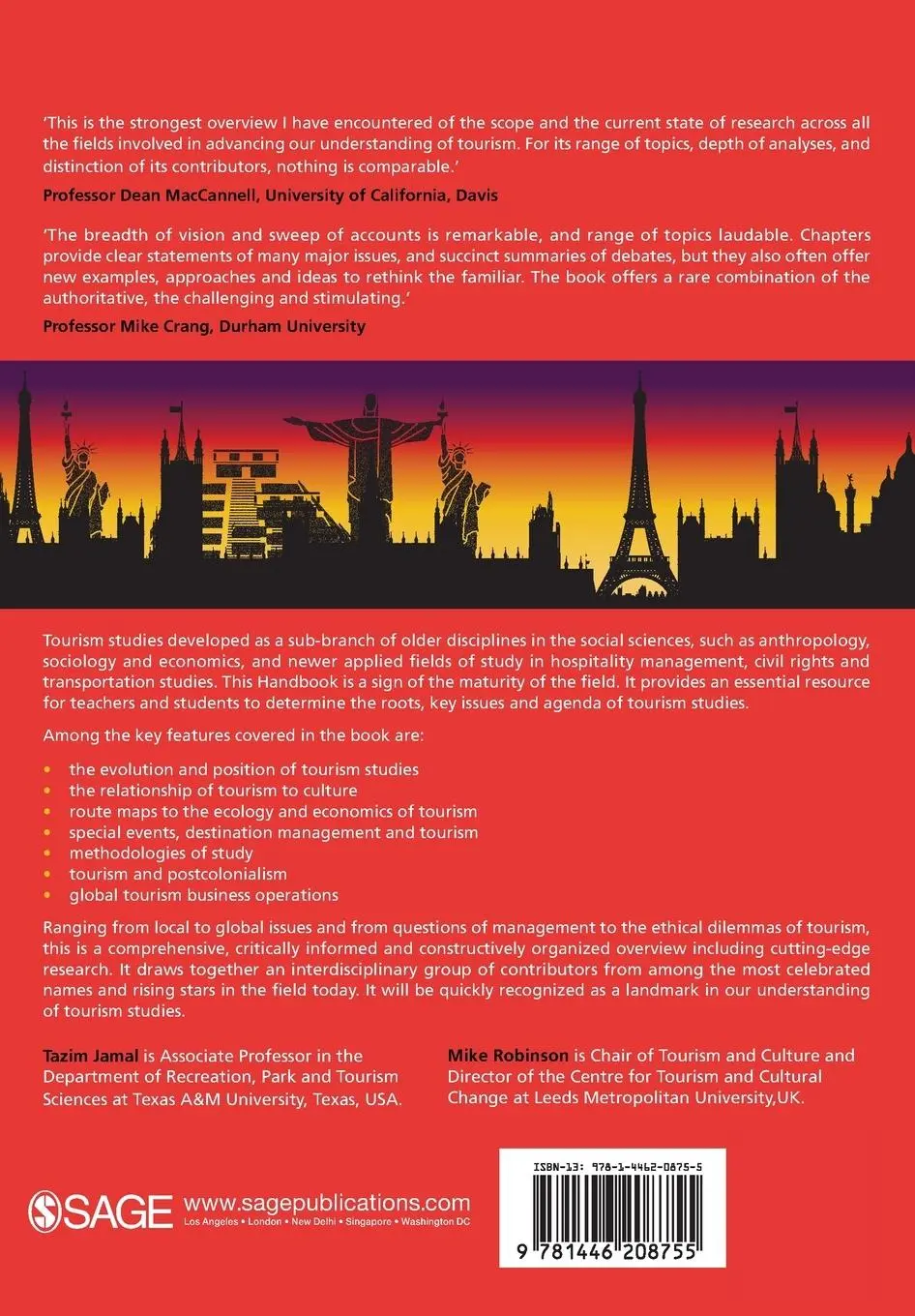 Rückseite: 9781446208755 | The SAGE Handbook of Tourism Studies | Tazim Jamal (u. a.) | Buch