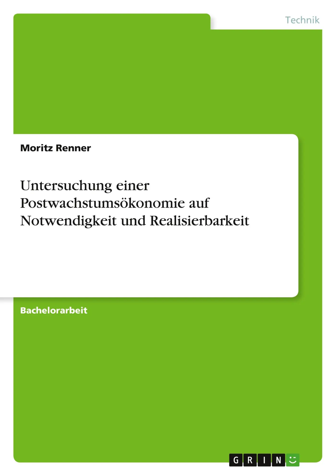Cover: 9783346498755 | Untersuchung einer Postwachstumsökonomie auf Notwendigkeit und...