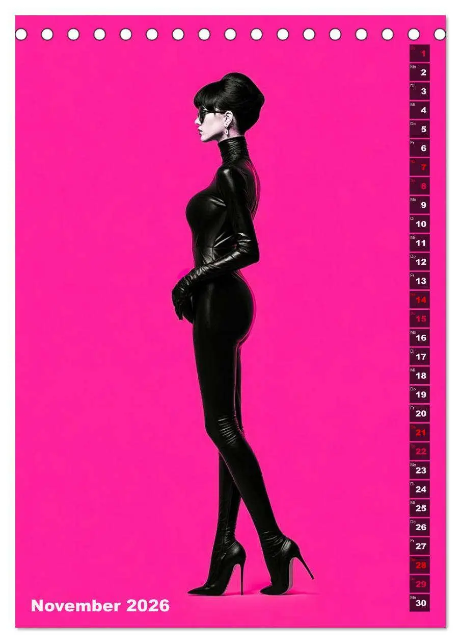 Bild: 9783516538755 | Lack und Leder - The Pink Box (Tischkalender 2026 DIN A5 hoch),...
