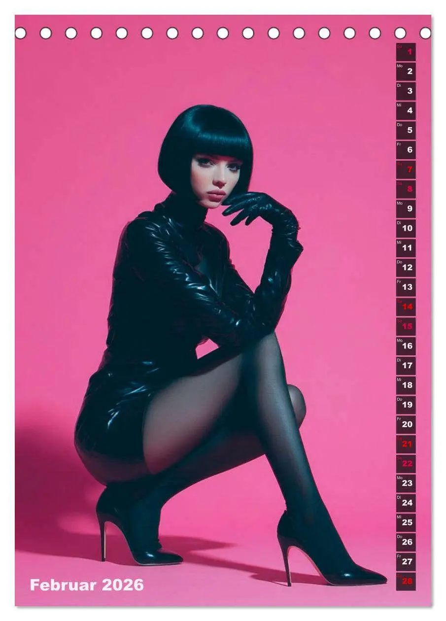 Bild: 9783516538755 | Lack und Leder - The Pink Box (Tischkalender 2026 DIN A5 hoch),...