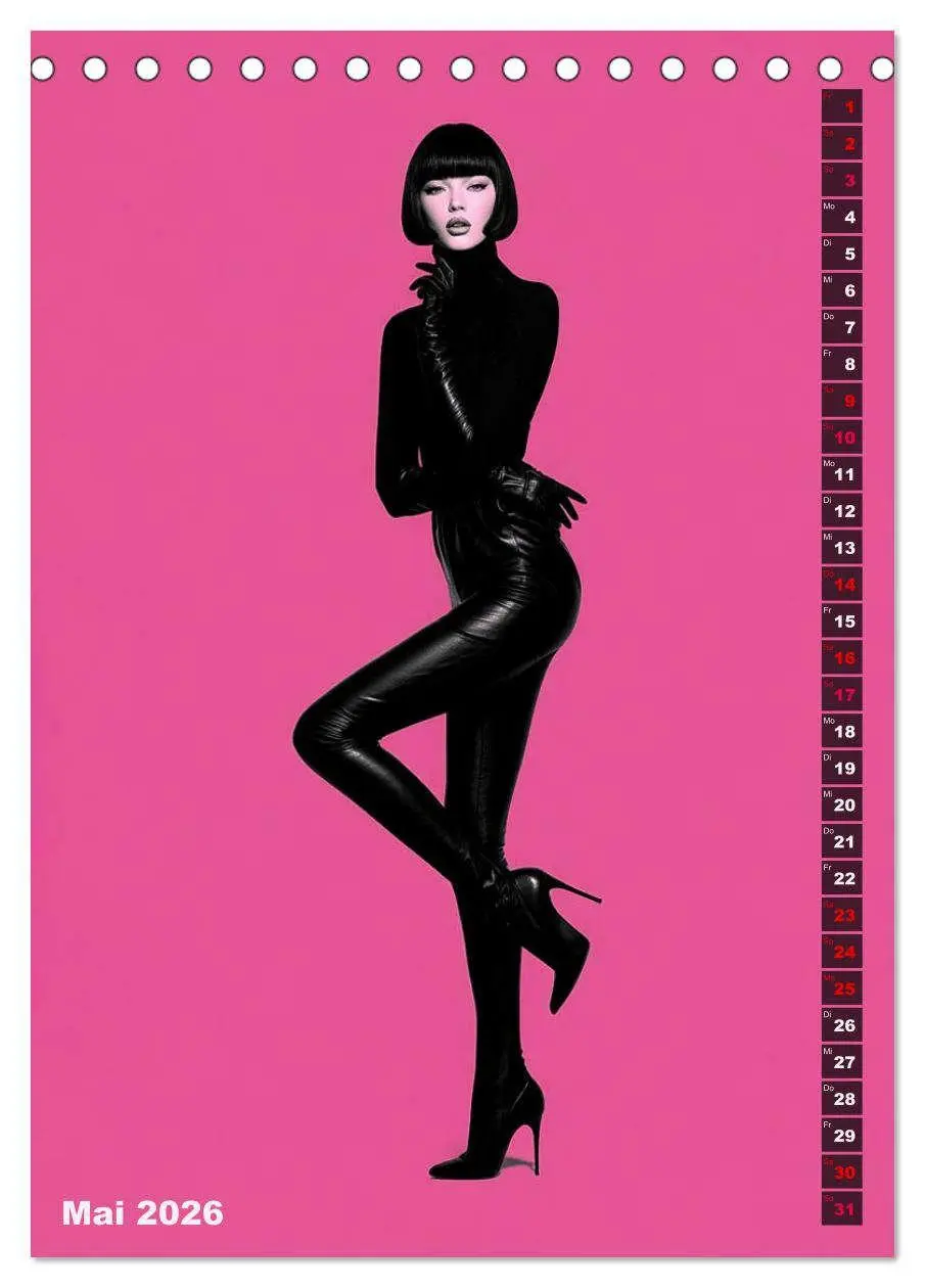 Bild: 9783516538755 | Lack und Leder - The Pink Box (Tischkalender 2026 DIN A5 hoch),...