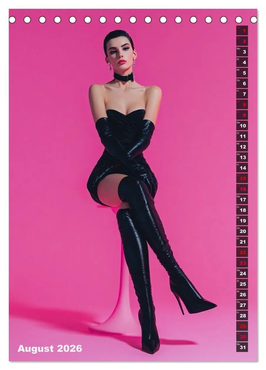 Bild: 9783516538755 | Lack und Leder - The Pink Box (Tischkalender 2026 DIN A5 hoch),...