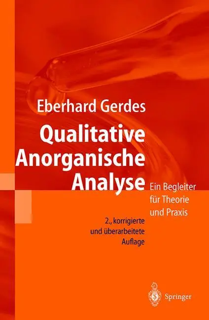 Cover: 9783540678755 | Qualitative Anorganische Analyse | Eberhard Gerdes | Taschenbuch | xii