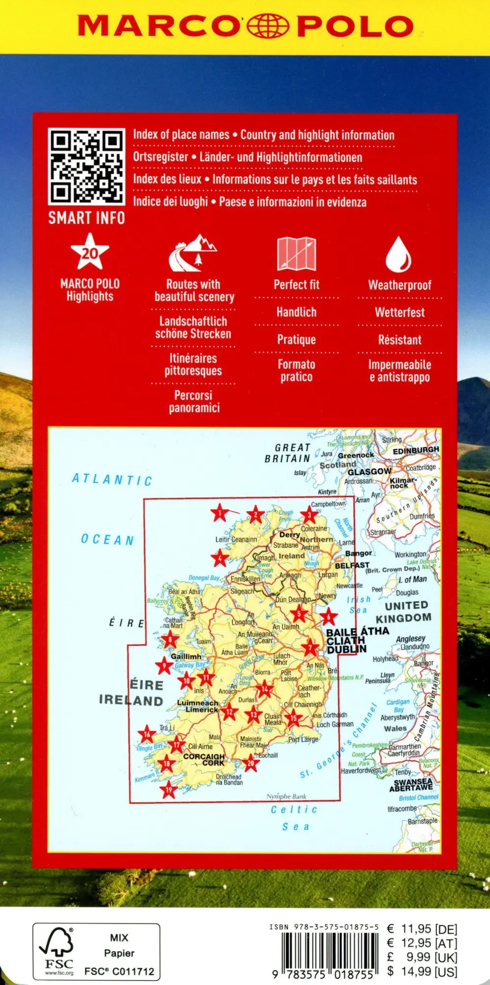 Bild: 9783575018755 | MARCO POLO Reisekarte Irland 1:350.000 | (Land-)Karte | Deutsch | 2024