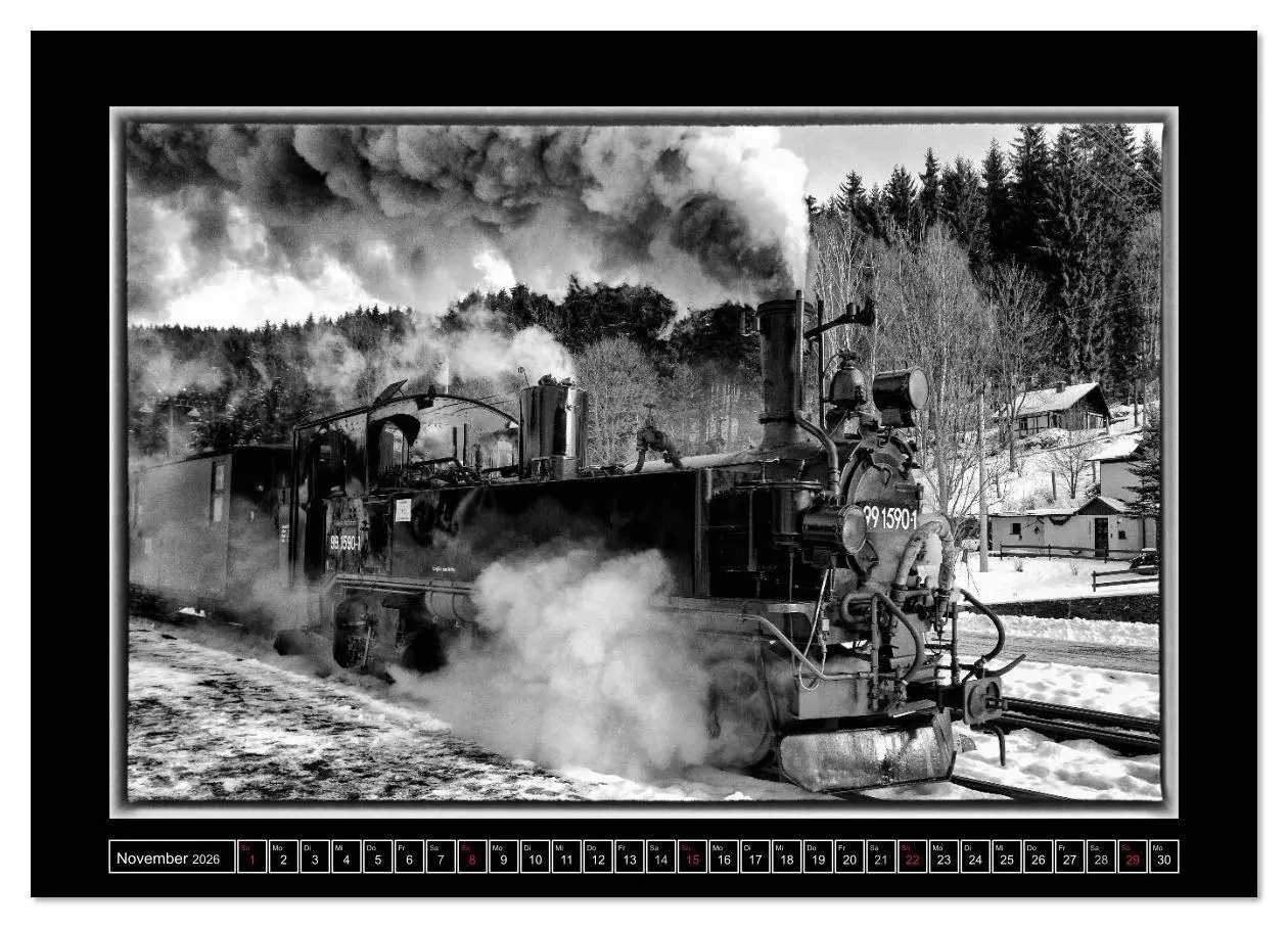 Bild: 9783516078855 | Die Preßnitztalbahn (Wandkalender 2026 DIN A2 quer), CALVENDO...