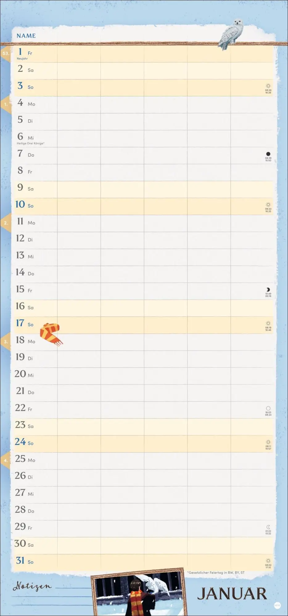 Bild: 9783756418855 | Harry Potter Familienplaner 2027 | Kalender | 15 S. | Deutsch | 2027