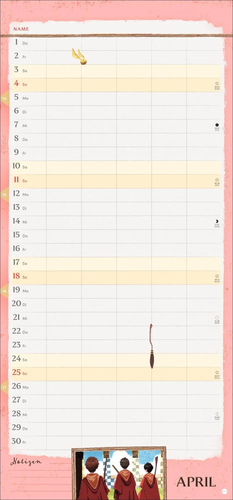 Bild: 9783756418855 | Harry Potter Familienplaner 2027 | Kalender | 15 S. | Deutsch | 2027