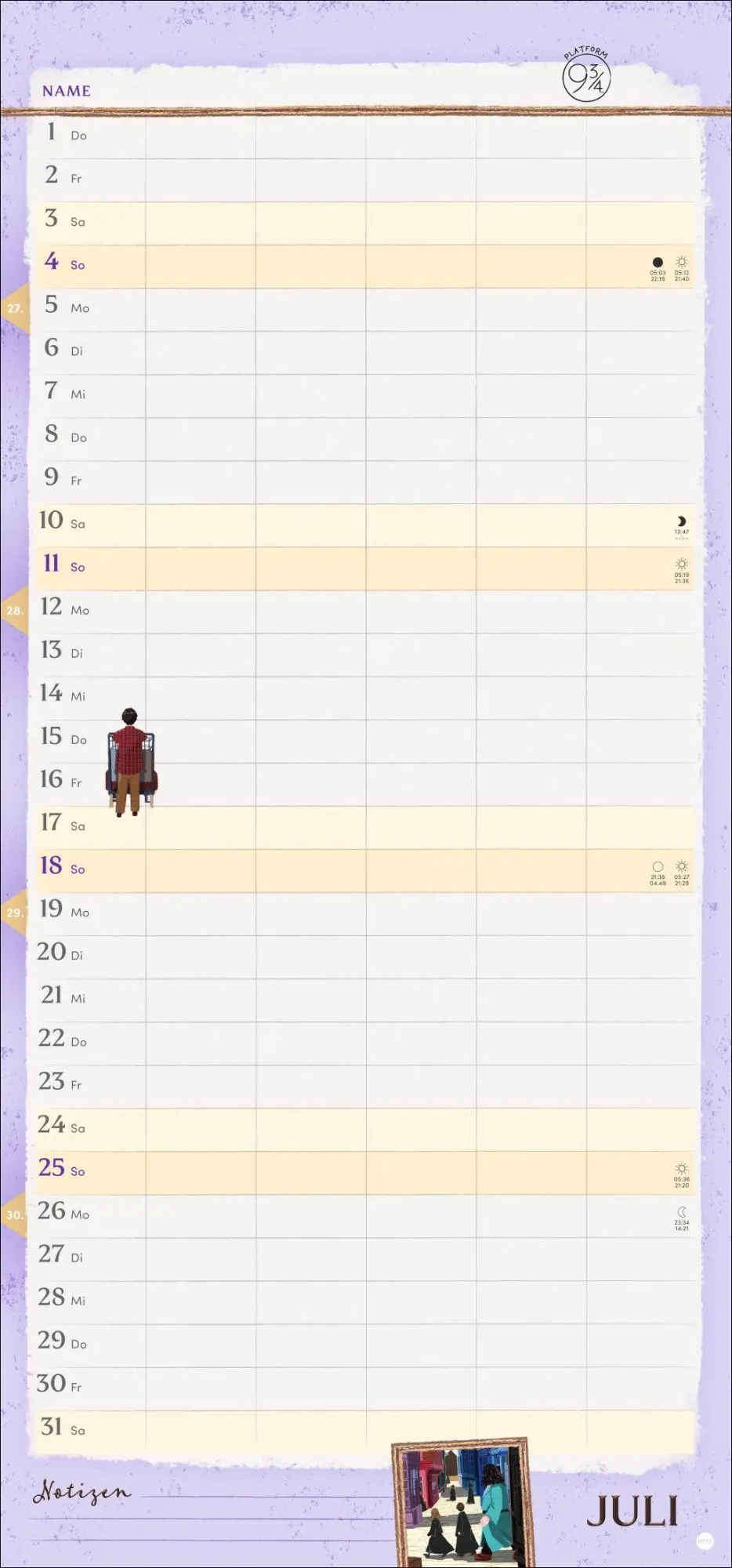 Bild: 9783756418855 | Harry Potter Familienplaner 2027 | Kalender | 15 S. | Deutsch | 2027