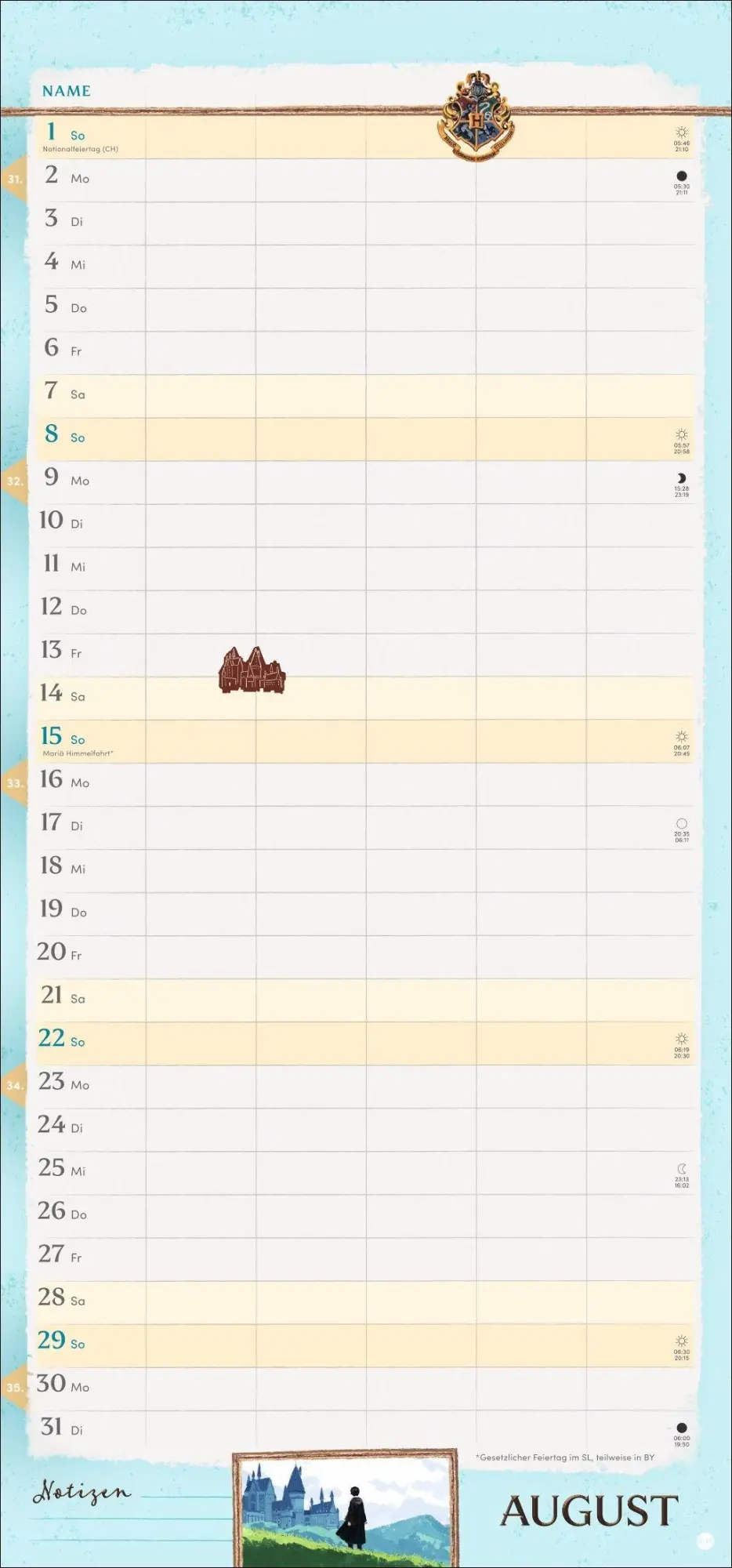 Bild: 9783756418855 | Harry Potter Familienplaner 2027 | Kalender | 15 S. | Deutsch | 2027