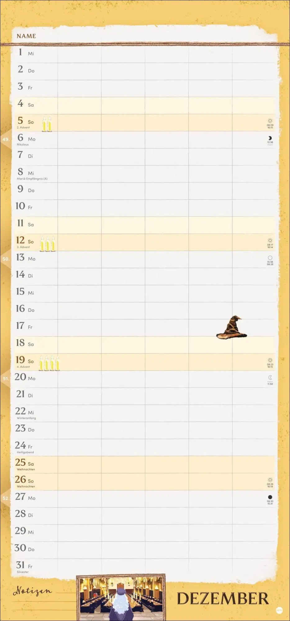 Bild: 9783756418855 | Harry Potter Familienplaner 2027 | Kalender | 15 S. | Deutsch | 2027