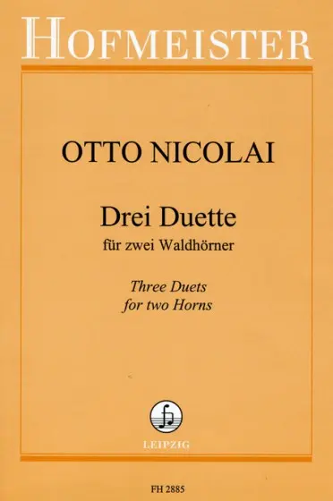 Cover: 9790203428855 | 3 Duette | Otto Nicolai | Buch | Friedrich Hofmeister Musikverlag