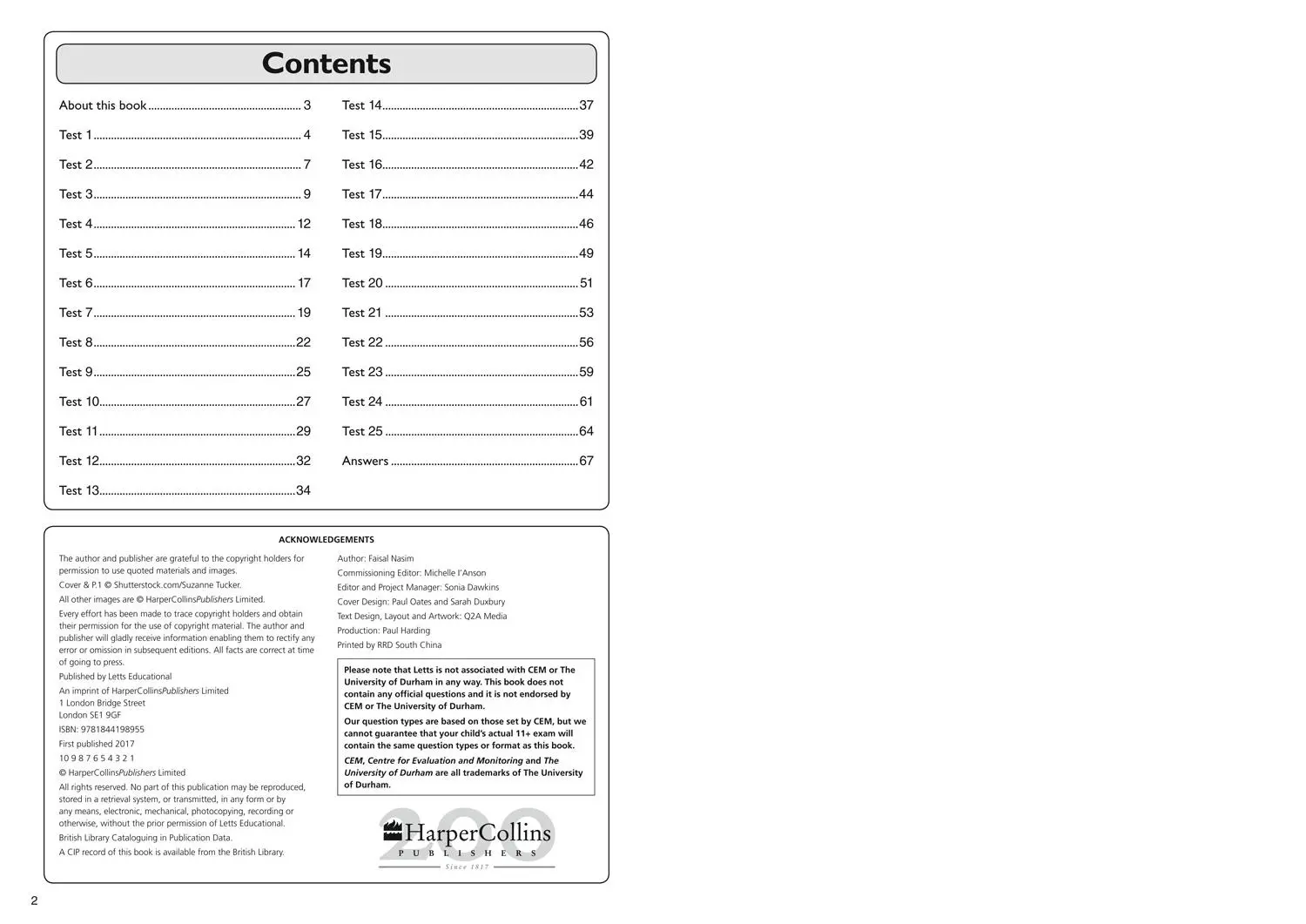 Bild: 9781844198955 | 11 NON-V QPT AGE 10-11 CEM | Collins 11 | Taschenbuch | Englisch