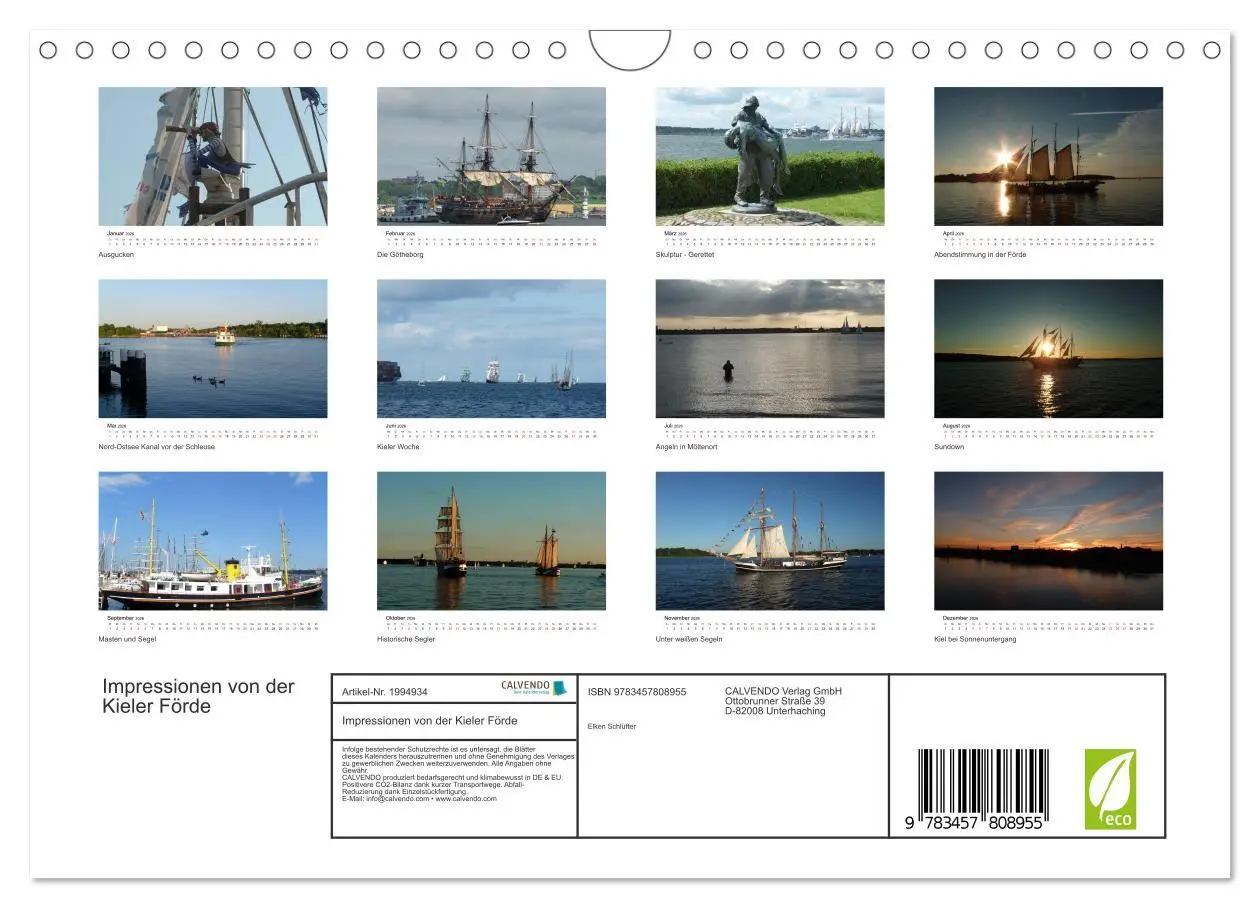Bild: 9783457808955 | Impressionen von der Kieler Förde (Wandkalender 2026 DIN A4 quer),...