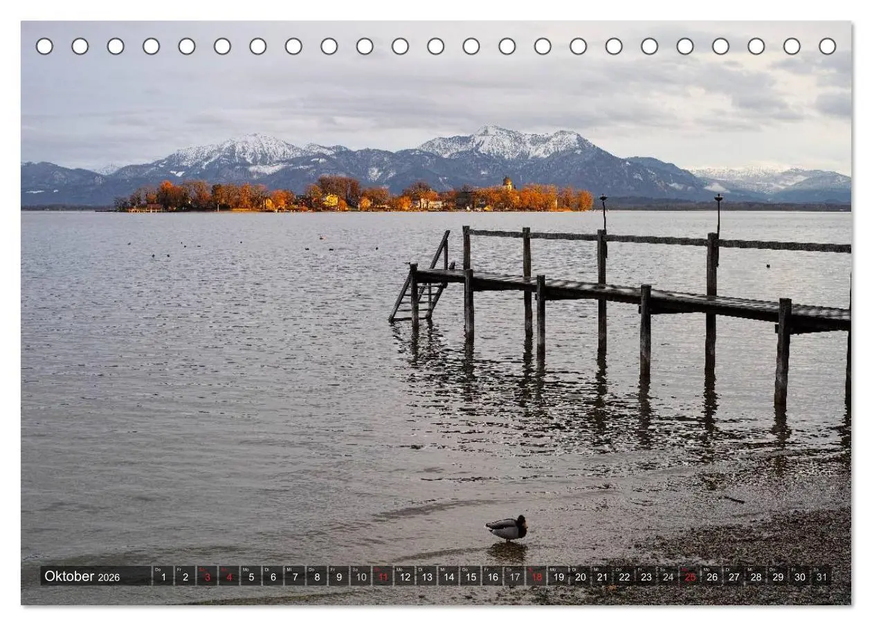 Bild: 9783516138955 | Stille Tage am Chiemsee (Tischkalender 2026 DIN A5 quer), CALVENDO...