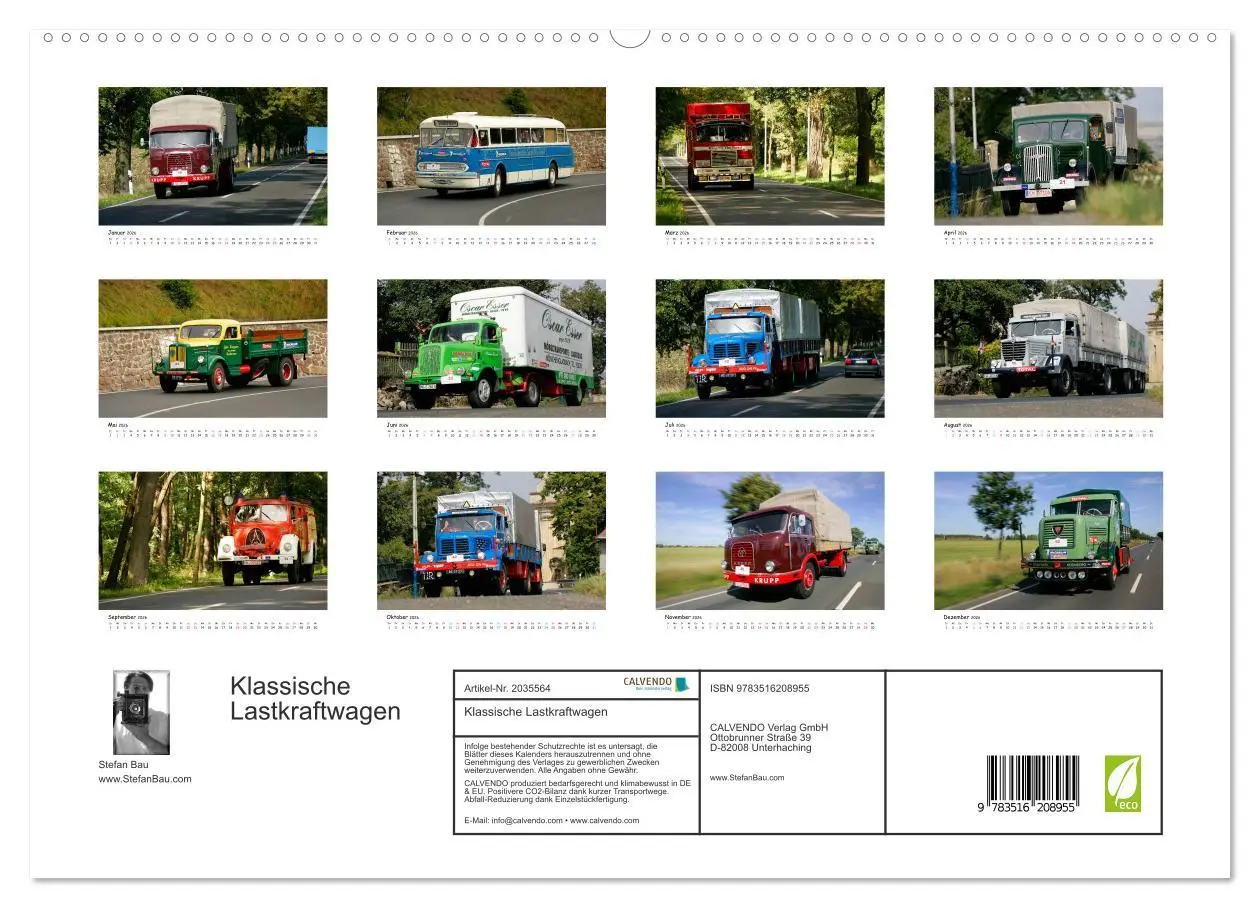 Bild: 9783516208955 | Klassische Lastkraftwagen (hochwertiger Premium Wandkalender 2026...