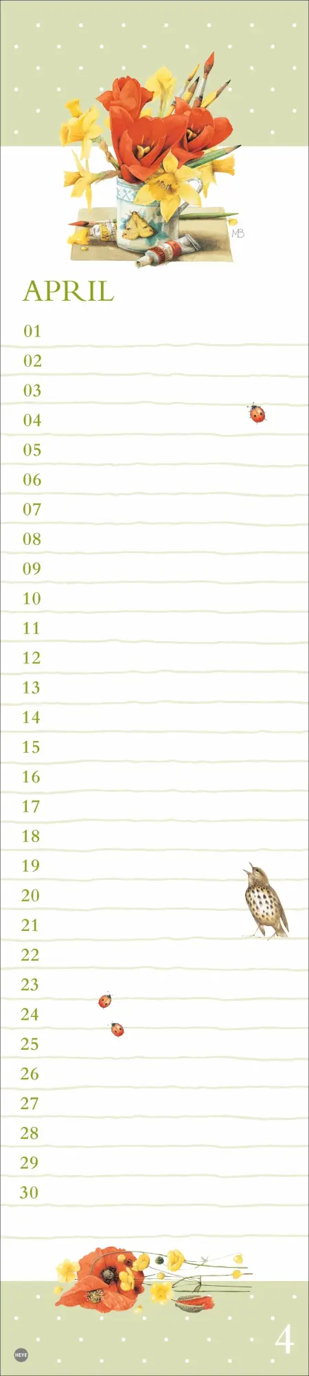 Bild: 9783756408955 | Marjolein Bastin: Geburtstagskalender Langplaner | Kalender | 13 S.