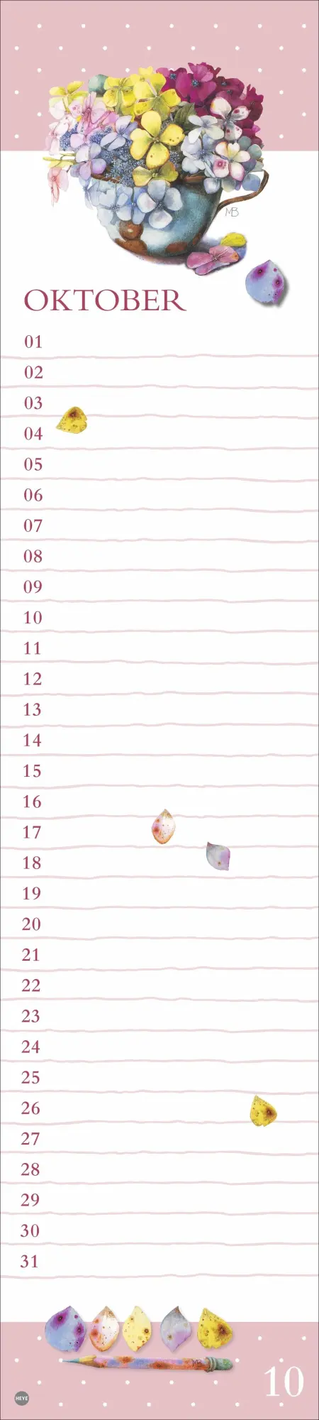 Bild: 9783756408955 | Marjolein Bastin: Geburtstagskalender Langplaner | Kalender | 13 S.