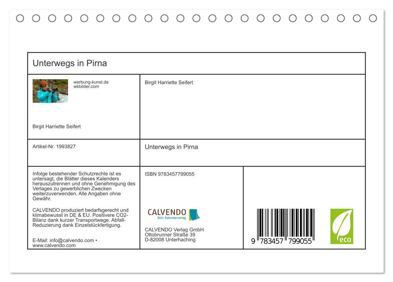 Bild: 9783457799055 | Unterwegs in Pirna (Tischkalender 2026 DIN A5 quer), CALVENDO...