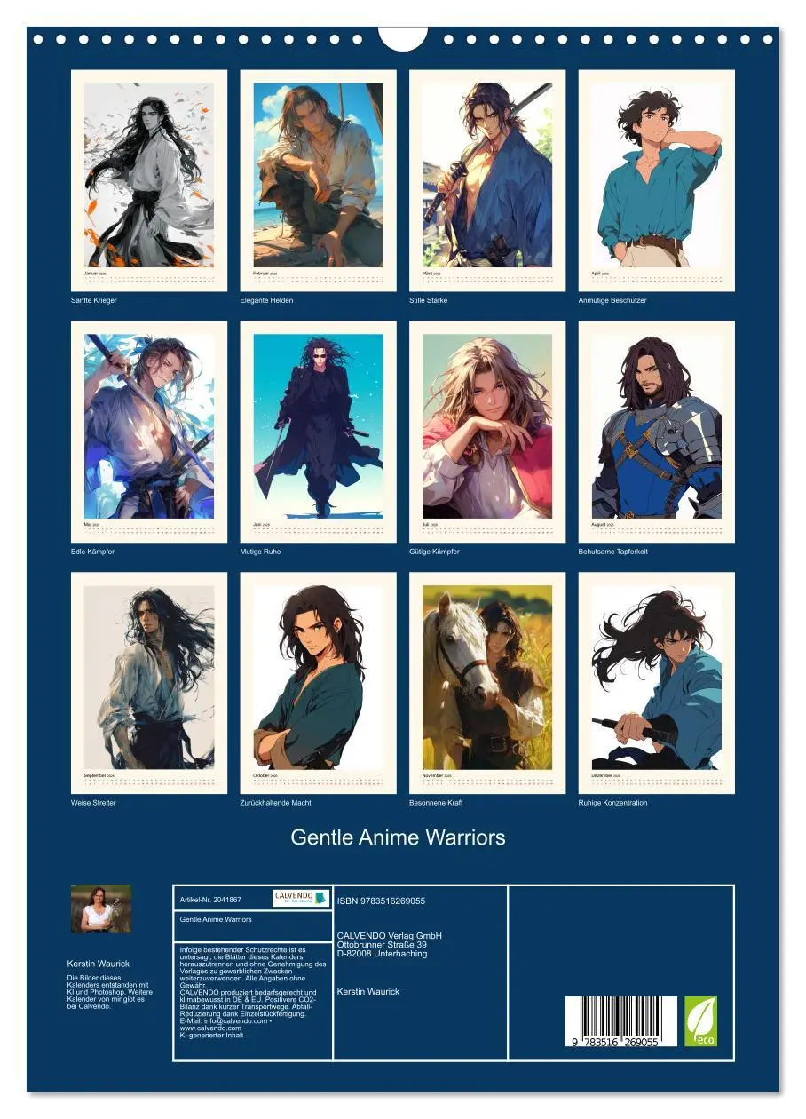 Bild: 9783516269055 | Gentle Anime Warriors (Wandkalender 2026 DIN A3 hoch), CALVENDO...