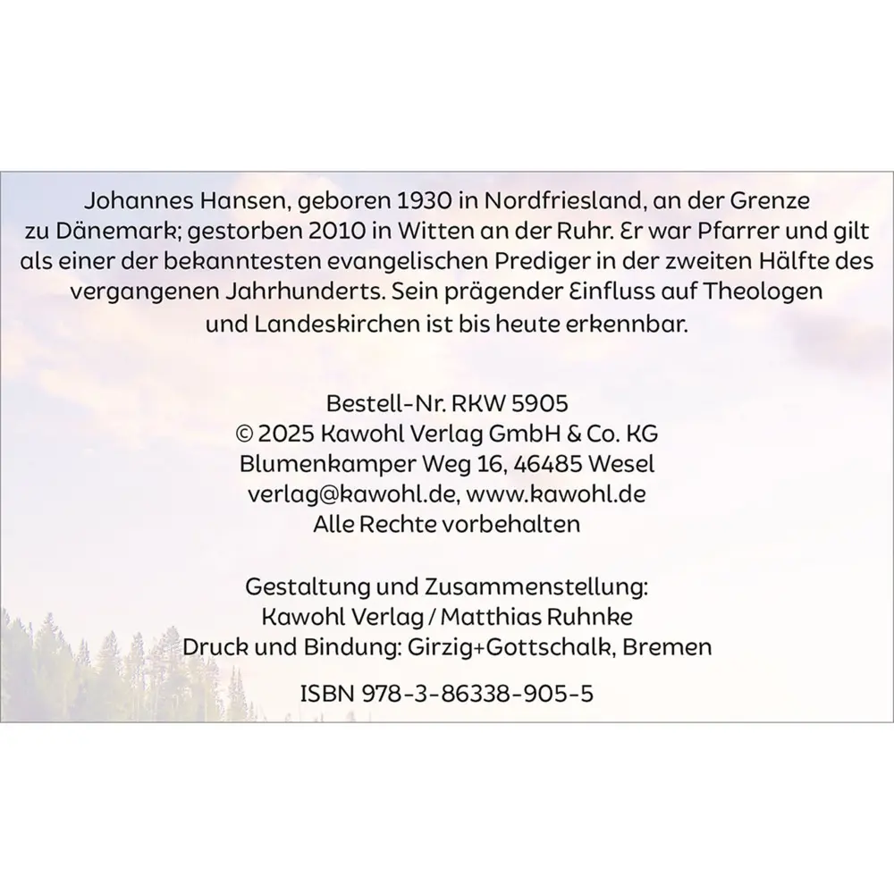 Bild: 9783863389055 | Nichts wird mir mangeln | Texte und Meditationen zu Psalm 23 | Hansen
