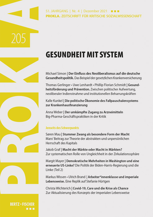 Cover: 9783865059055 | Gesundheit mit System | Prokla 205 | Taschenbuch | 192 S. | Deutsch