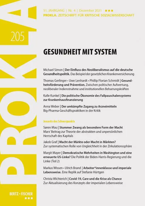 Cover: 9783865059055 | Gesundheit mit System | Prokla 205 | Taschenbuch | 192 S. | Deutsch