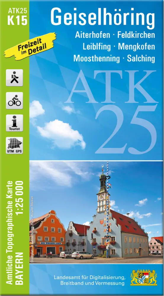 Cover: 9783899339055 | ATK25-K15 Geiselhöring (Amtliche Topographische Karte 1:25000) | 2023