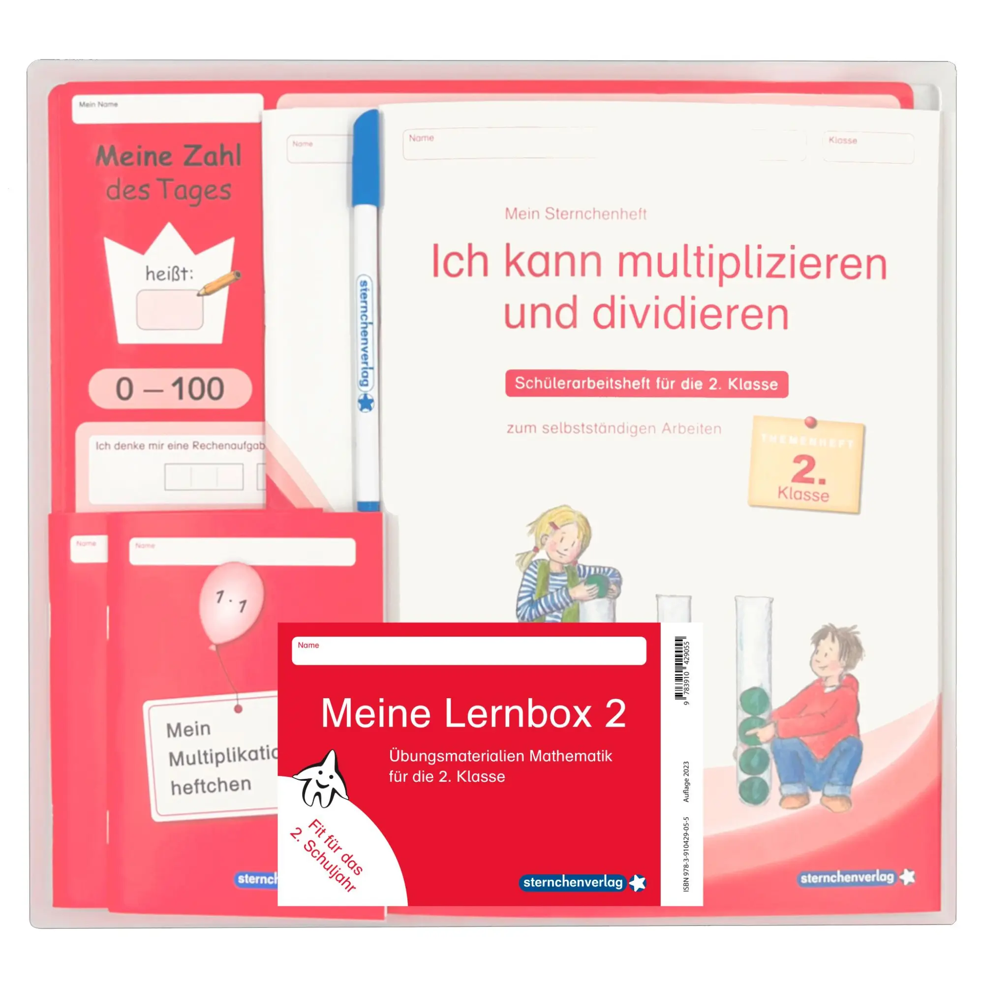 Cover: 9783910429055 | Meine Lernbox 2 - Mathematik - Fit für das 2. Schuljahr | GmbH (u. a.)