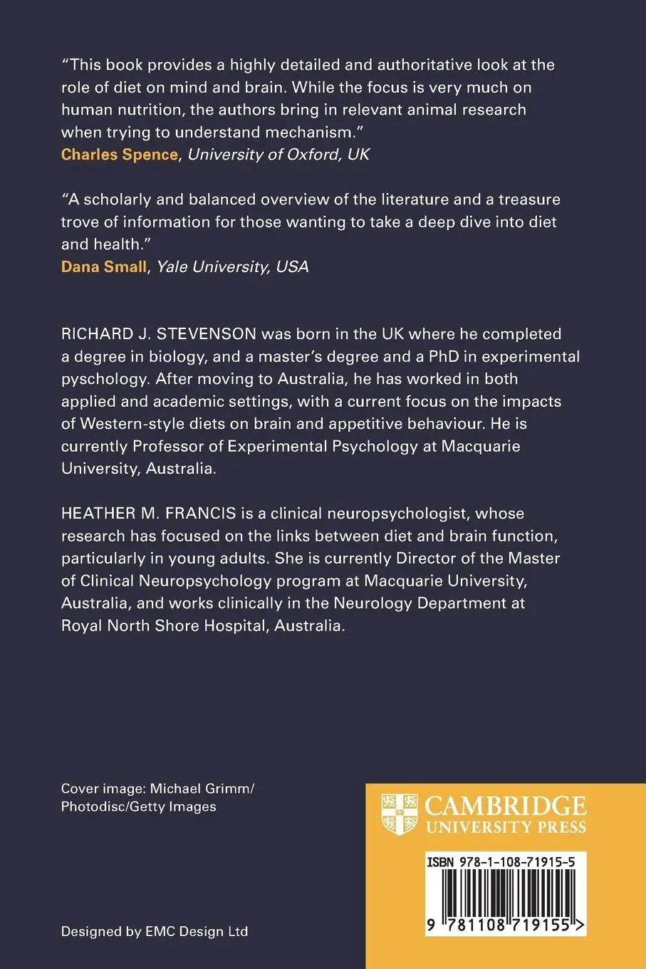 Rückseite: 9781108719155 | Diet Impacts on Brain and Mind | Richard J Stevenson (u. a.) | Buch