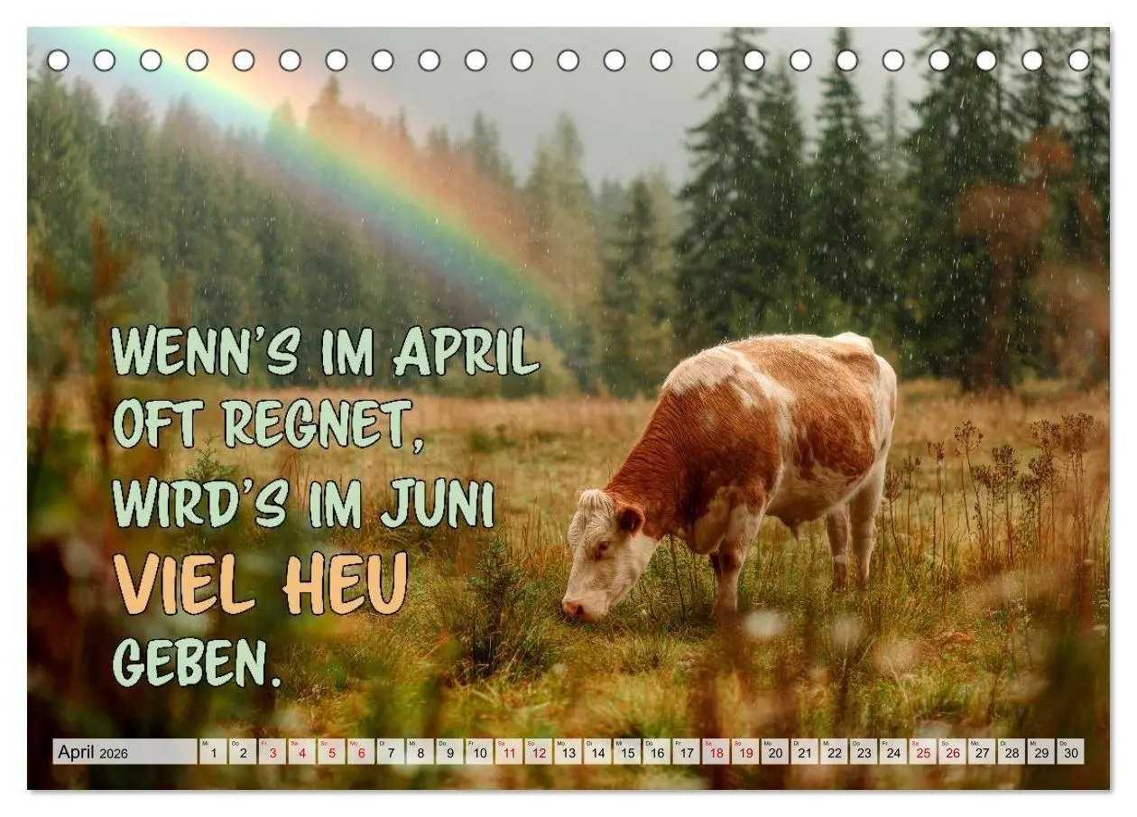 Bild: 9783516709155 | Bauernweisheiten - Stimmen der Natur (Tischkalender 2026 DIN A5...