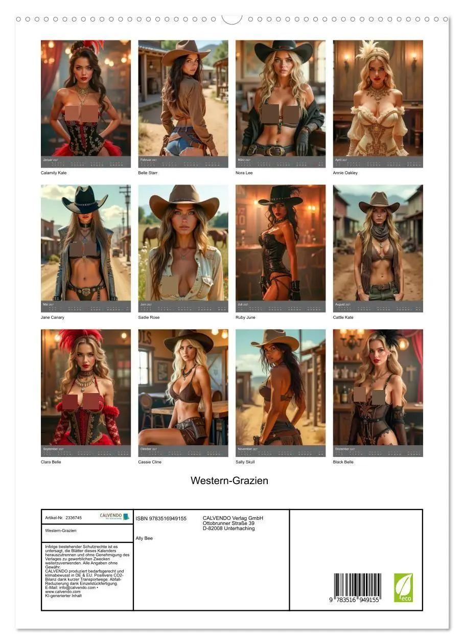 Bild: 9783516949155 | Western-Grazien (hochwertiger Premium Wandkalender 2027 DIN A2...