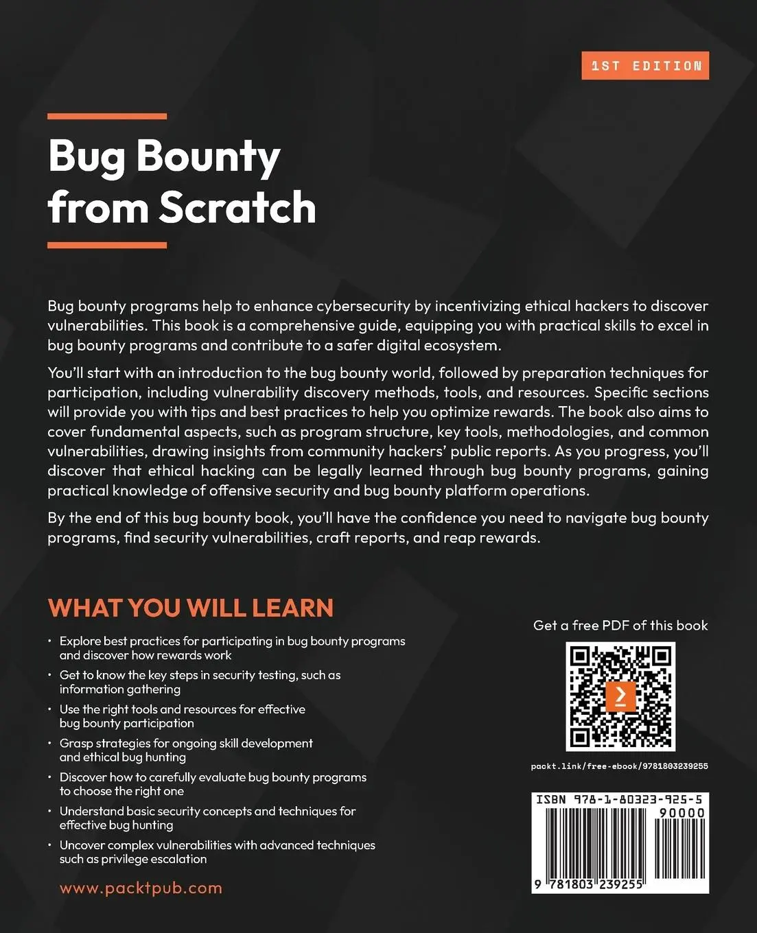 Rückseite: 9781803239255 | Bug Bounty from Scratch | Francisco Javier Santiago Vázquez | Buch