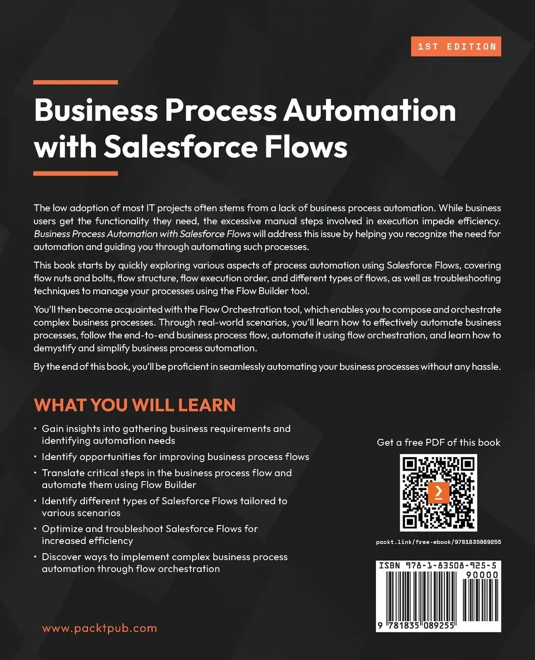 Rückseite: 9781835089255 | Business Process Automation with Salesforce Flows | Srini Munagavalasa