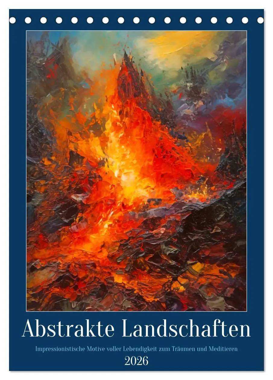 Cover: 9783516319255 | Abstrakte Landschaften (Tischkalender 2026 DIN A5 hoch), CALVENDO...