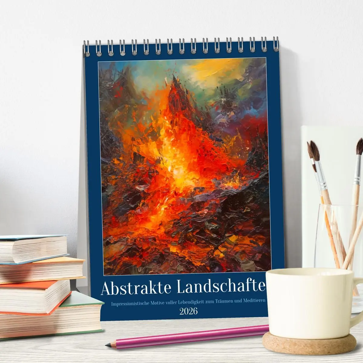 Bild: 9783516319255 | Abstrakte Landschaften (Tischkalender 2026 DIN A5 hoch), CALVENDO...