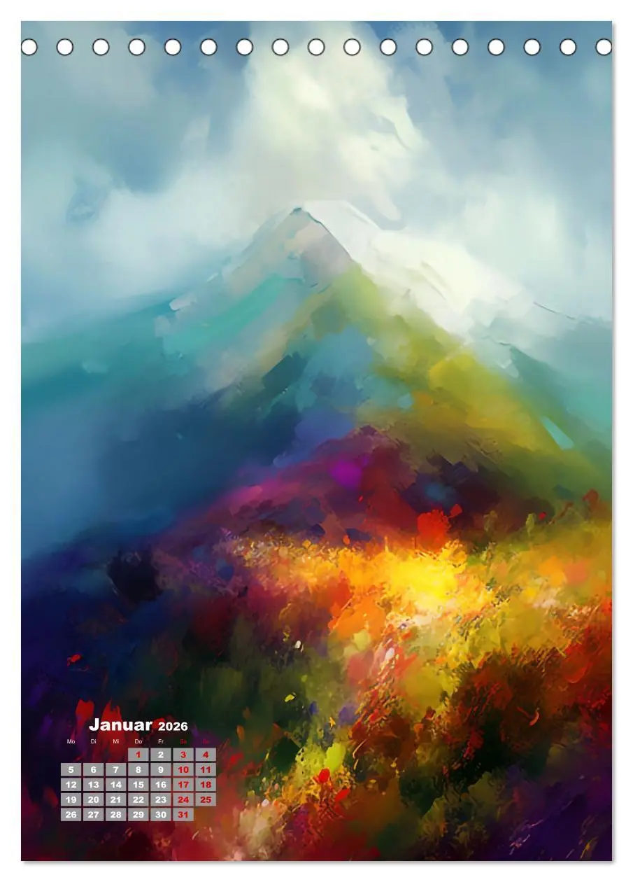 Bild: 9783516319255 | Abstrakte Landschaften (Tischkalender 2026 DIN A5 hoch), CALVENDO...