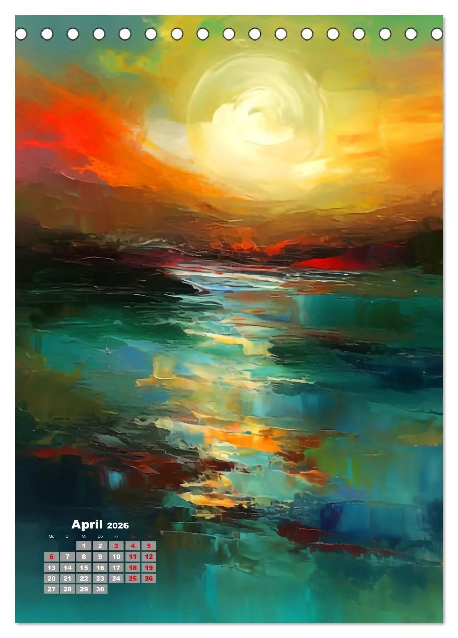 Bild: 9783516319255 | Abstrakte Landschaften (Tischkalender 2026 DIN A5 hoch), CALVENDO...