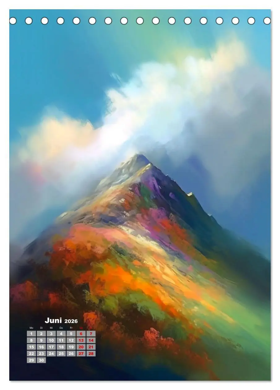 Bild: 9783516319255 | Abstrakte Landschaften (Tischkalender 2026 DIN A5 hoch), CALVENDO...