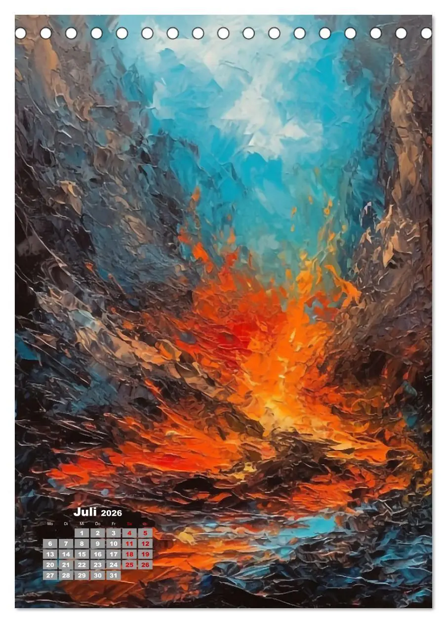 Bild: 9783516319255 | Abstrakte Landschaften (Tischkalender 2026 DIN A5 hoch), CALVENDO...