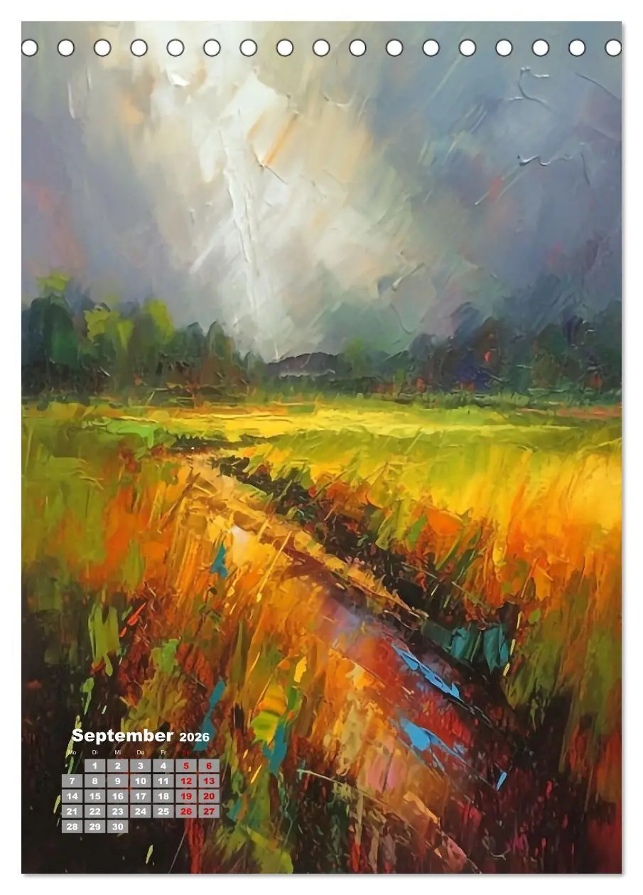 Bild: 9783516319255 | Abstrakte Landschaften (Tischkalender 2026 DIN A5 hoch), CALVENDO...