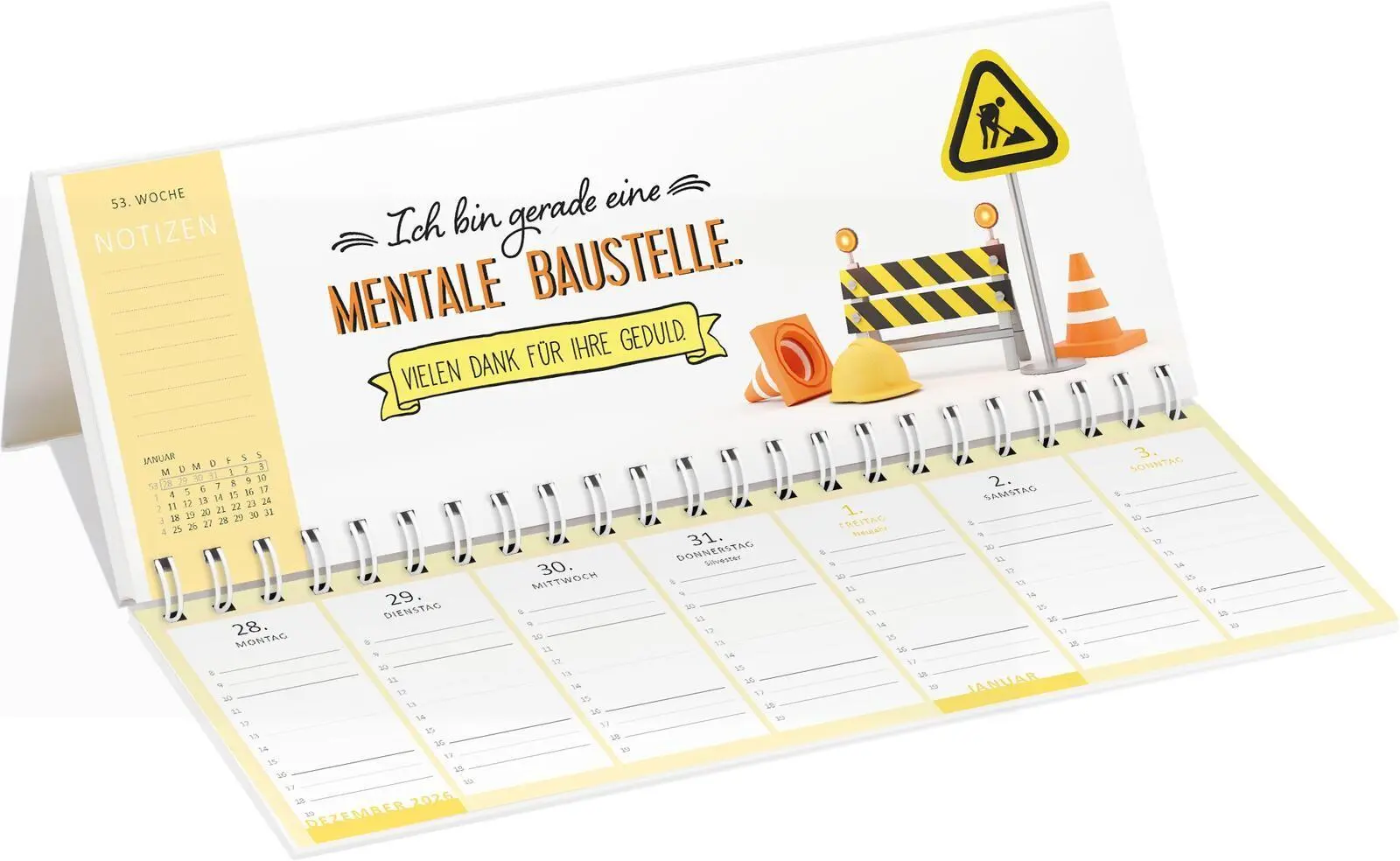 Bild: 4014489139355 | Tischkalender Nie ist der Freitag da, wenn man ihn braucht! 2027