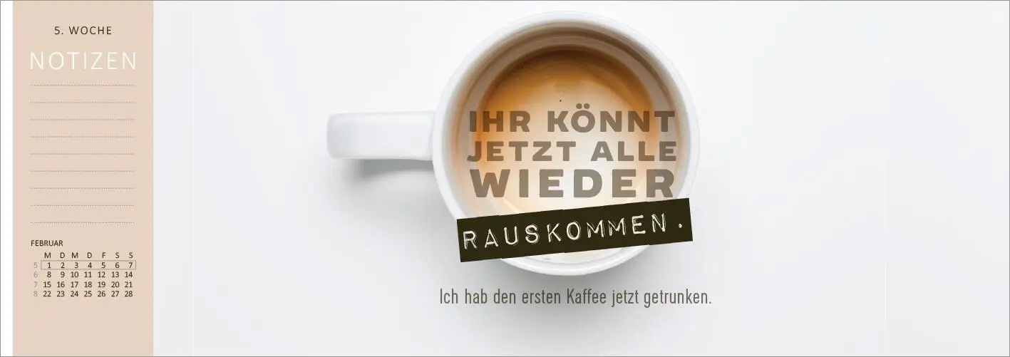 Bild: 4014489139355 | Tischkalender Nie ist der Freitag da, wenn man ihn braucht! 2027