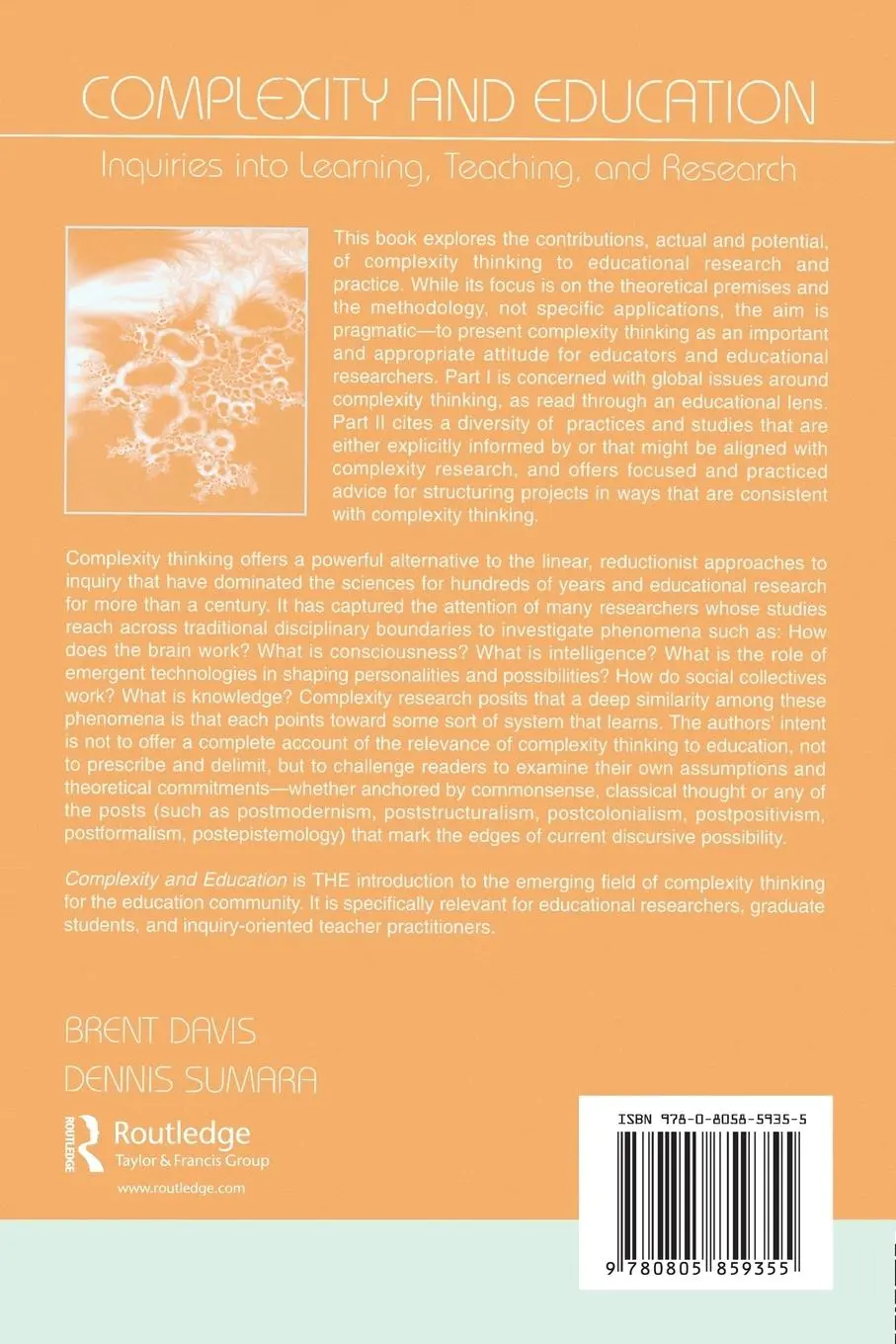 Rückseite: 9780805859355 | Complexity and Education | Brent Davis (u. a.) | Taschenbuch | 2006