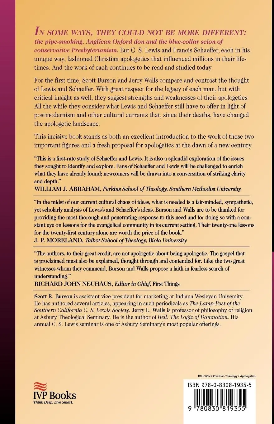 Rückseite: 9780830819355 | C. S. Lewis Francis Schaeffer | Scott R. Burson (u. a.) | Taschenbuch