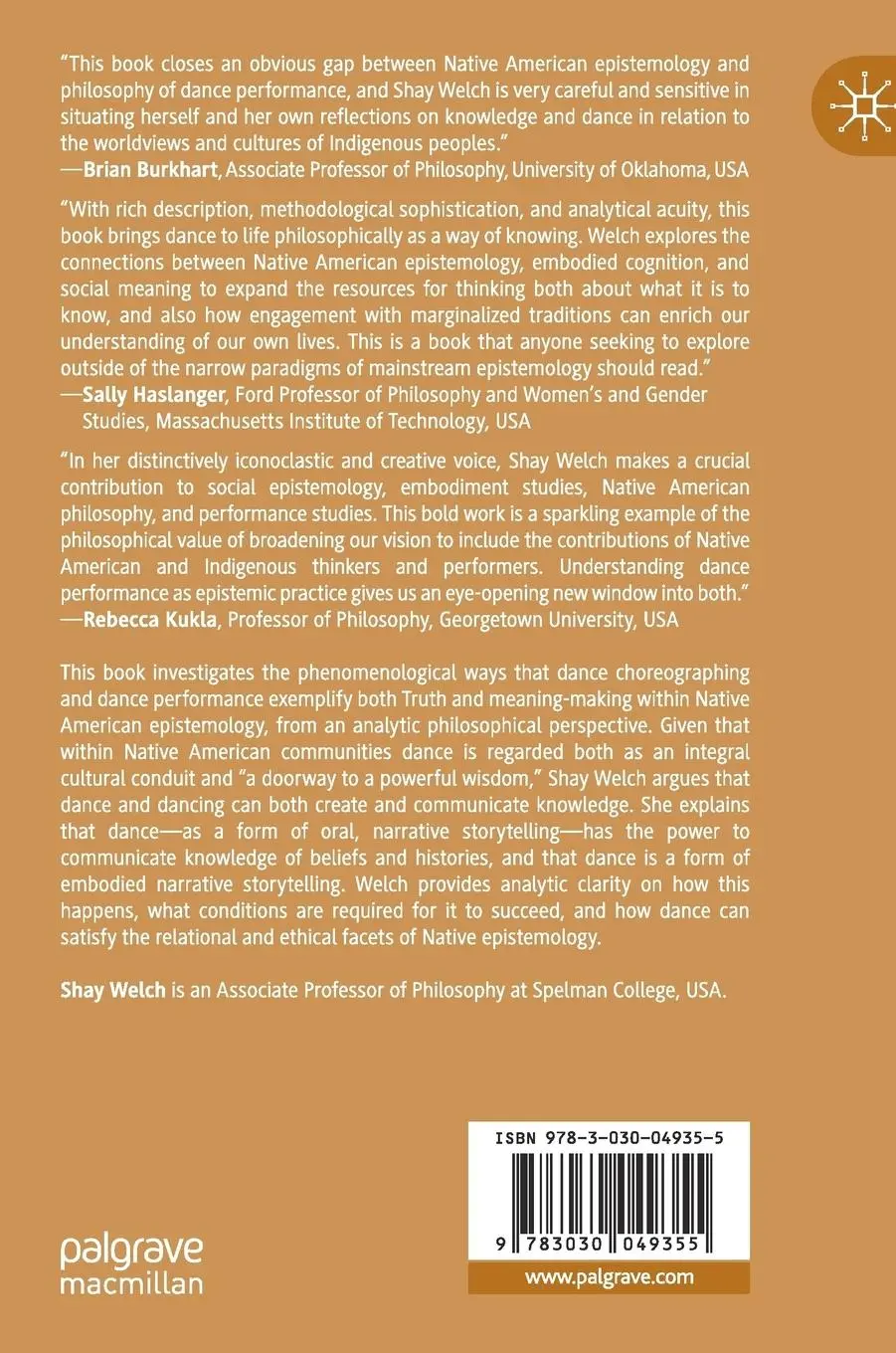 Rückseite: 9783030049355 | The Phenomenology of a Performative Knowledge System | Shay Welch | xi